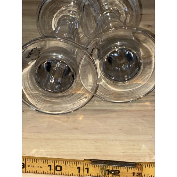 Hand Blown Glass Candleholders Set Of 3 Pillar - Picture 11 of 15